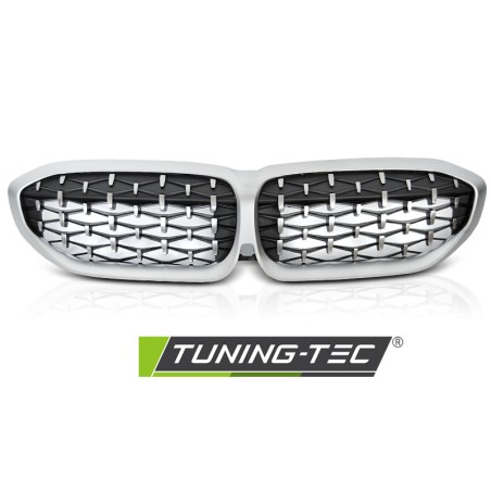 Grille Diamant Argent pour BMW G20/G21 19-22