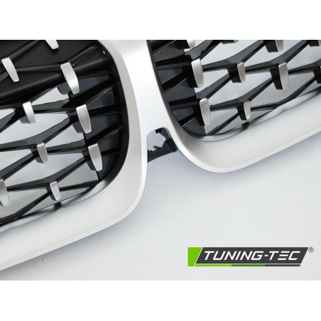 Grille Diamant Argent pour BMW G20/G21 19-22