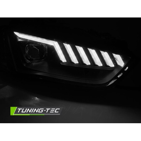 Phares LED noirs séquentiels pour AUDI A4 B8 12-15