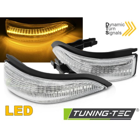 Clignotant latéral dans le rétroviseur LED blanc compatible TOYOTA YARIS III 11-19 Clignotant latéral dans le rétroviseur LED blanc compatible TOYOTA YARIS III 11-19