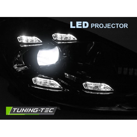 PHARES LED DRL NOIRS pour PORSCHE CAYENNE 10-15