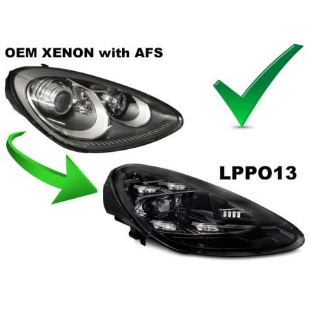 PHARES LED DRL NOIRS pour PORSCHE CAYENNE 10-15