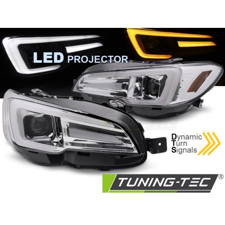 Phares LED DRL Chrome pour SUBARU WRX 14-22 Phares LED DRL Chrome pour SUBARU WRX 14-22
