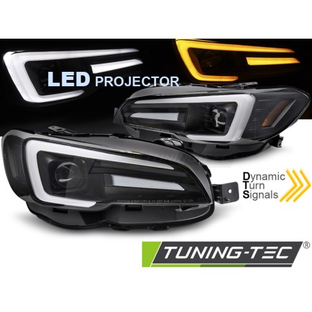 Phares LED DRL noirs pour SUBARU WRX 14-22 Phares LED DRL noirs pour SUBARU WRX 14-22