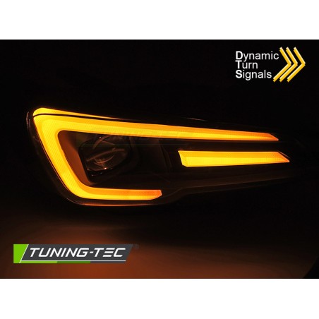 Phares LED DRL noirs pour SUBARU WRX 14-22 Phares LED DRL noirs pour SUBARU WRX 14-22