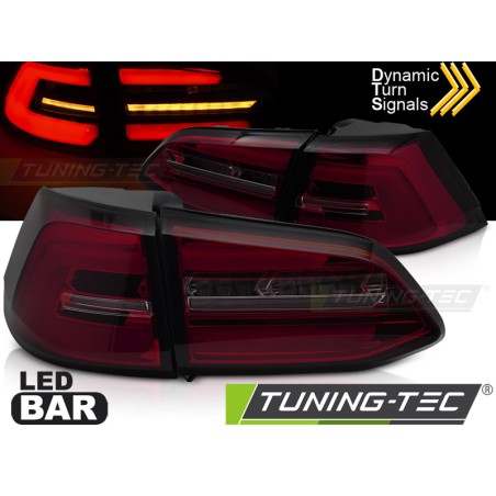 Feux arrière LED rouge fumé séquentiel pour VW Golf 7 17-19 SW Feux arrière LED rouge fumé séquentiel pour VW Golf 7 17-19 SW