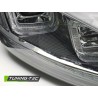 Phares séquentiels noirs avec ligne chromée pour VW Golf 7 13-17 Phares séquentiels noirs avec ligne chromée pour VW Golf 7 13-17