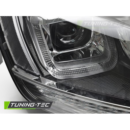 Phares séquentiels noirs avec ligne chromée pour VW Golf 7 13-17 Phares séquentiels noirs avec ligne chromée pour VW Golf 7 13-17