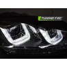 Phares séquentiels noirs avec ligne chromée pour VW Golf 7 13-17 Phares séquentiels noirs avec ligne chromée pour VW Golf 7 13-17