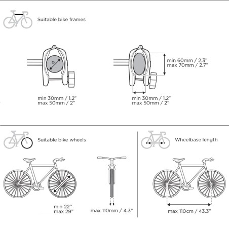 MENABO SHADOW Porte-Vélos sur hayon pour VW CADDY 5 (3 Vélos)