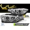 Phares Angel Eyes jaunes LED DRL chrome pour BMW F30/F31 11-15 Phares Angel Eyes jaunes LED DRL chrome pour BMW F30/F31 11-15