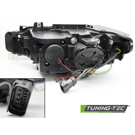 Phares Angel Eyes jaunes LED DRL chrome pour BMW F30/F31 11-15 Phares Angel Eyes jaunes LED DRL chrome pour BMW F30/F31 11-15
