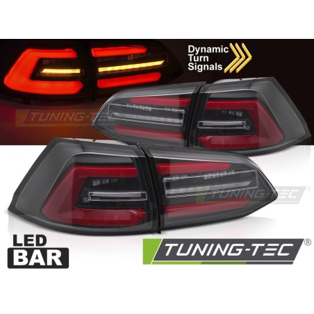 Feux arrière LED noirs avec séquentiel rouge pour VW Golf 7 2013-2017 SW