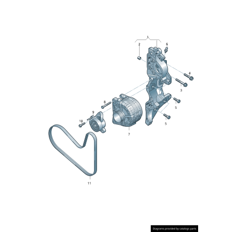 Tendeur de Courroie TDI pour VW Audi Seat Skoda 04L903315K Tendeur de Courroie TDI pour VW Audi Seat Skoda 04L903315K