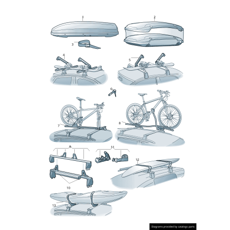 Support Vélo Original VW Porte-vélo Porte-bagages de Toit 000071128F