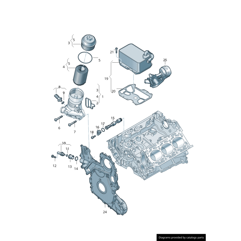 Filtre à Huile Original Audi VW pour Moteur Diesel 3.0 TDI 059198405B