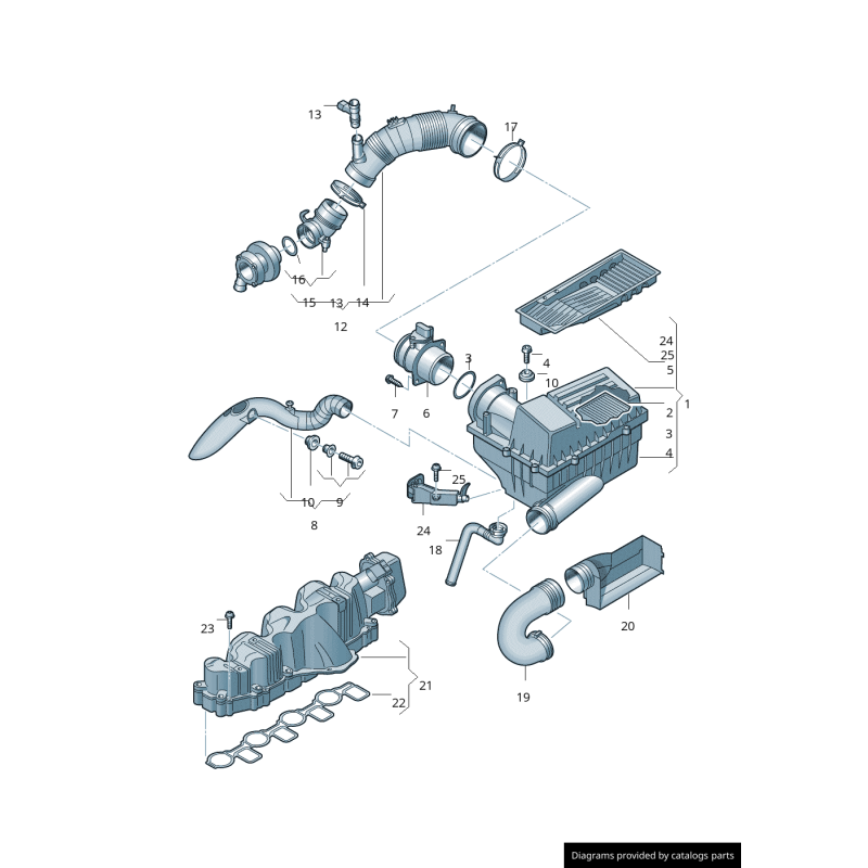 Prise d'Air Originale VW Audi 2.0 TDI Diesel 03L129711E