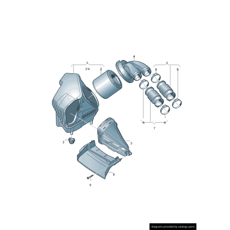 Boîtier de Filtre à Air V8 pour Audi RS6 RS7 (4G) Boîtier de Filtre à Air V8 pour Audi RS6 RS7 (4G)