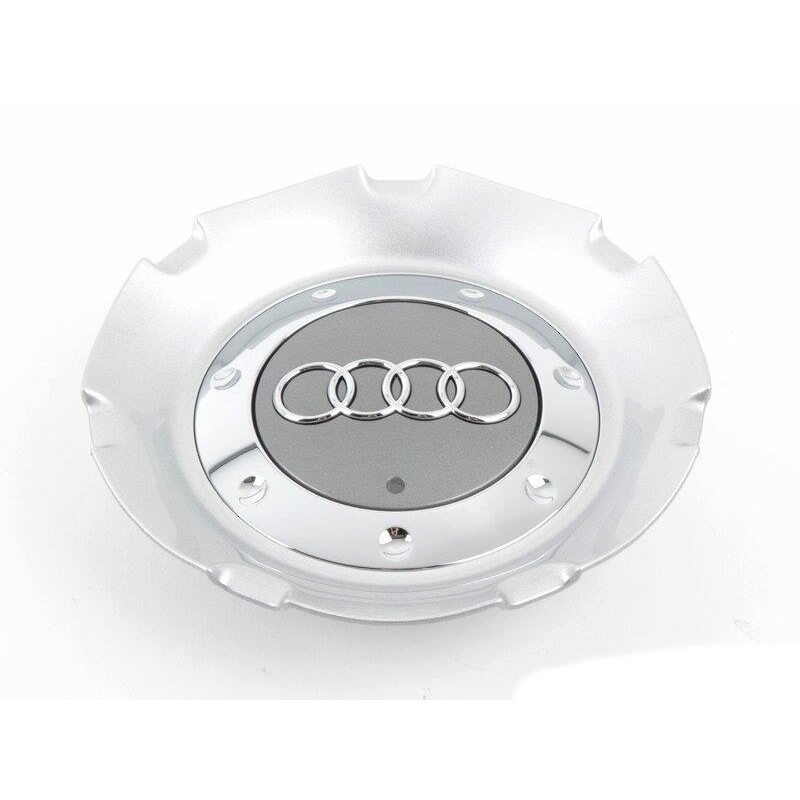 Cache moyeu Audi d'origine  en argent brillant