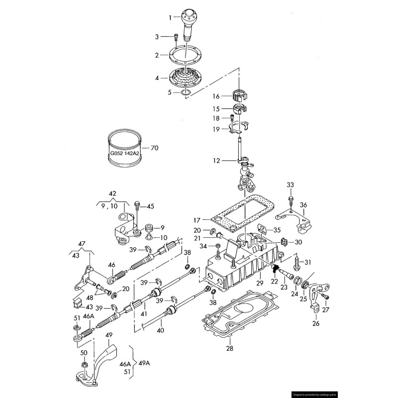 Soufflet de levier de vitesse noire pour Audi TT Coupe/Roadster 8N