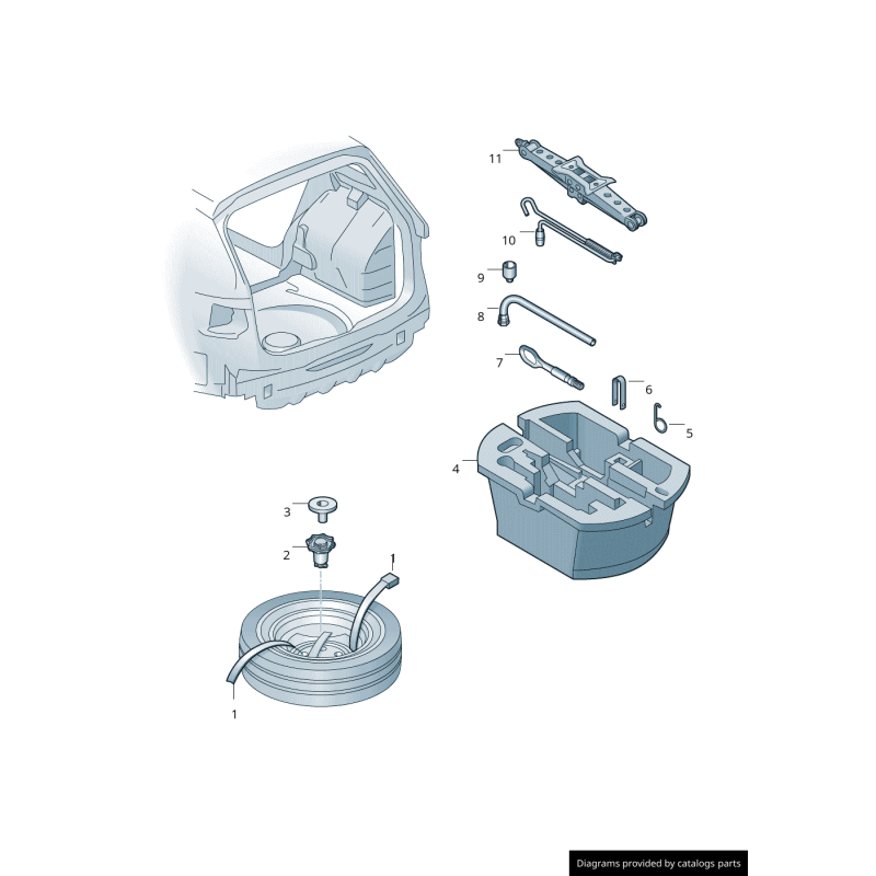 Vis de Fixation Roue de Secours VW Originale 5Q0803899