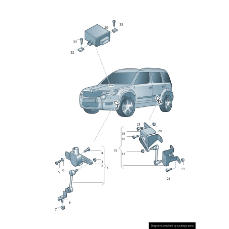 Capteur de Niveau de Réglage de Portée Lumineuse Original VW Audi LWR 1K0941273L