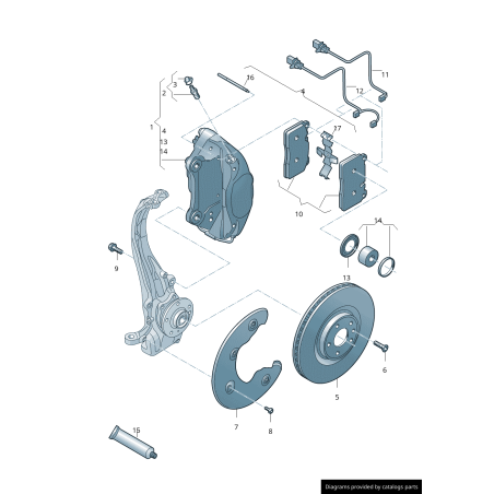 Capteur d'Usure de Plaquettes de Frein Original Audi 4G0615121C Capteur d'Usure de Plaquettes de Frein Original Audi 4G0615121C