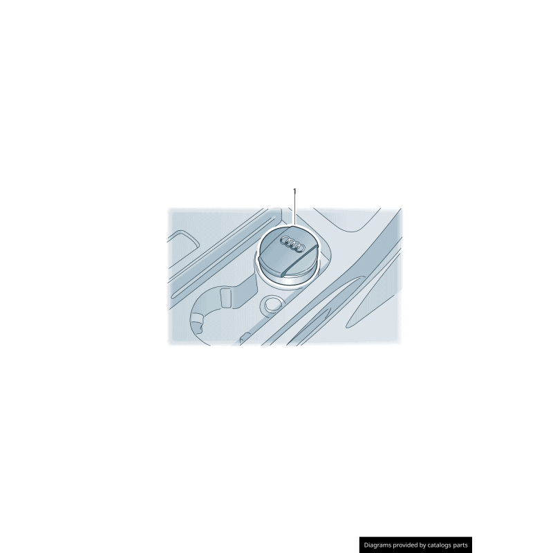 Cendrier Audi Ascher, Aluminium Mat