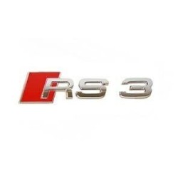 Emblème Chromé/Rouge RS3 Original Audi A3 8P 8V pour Coffre