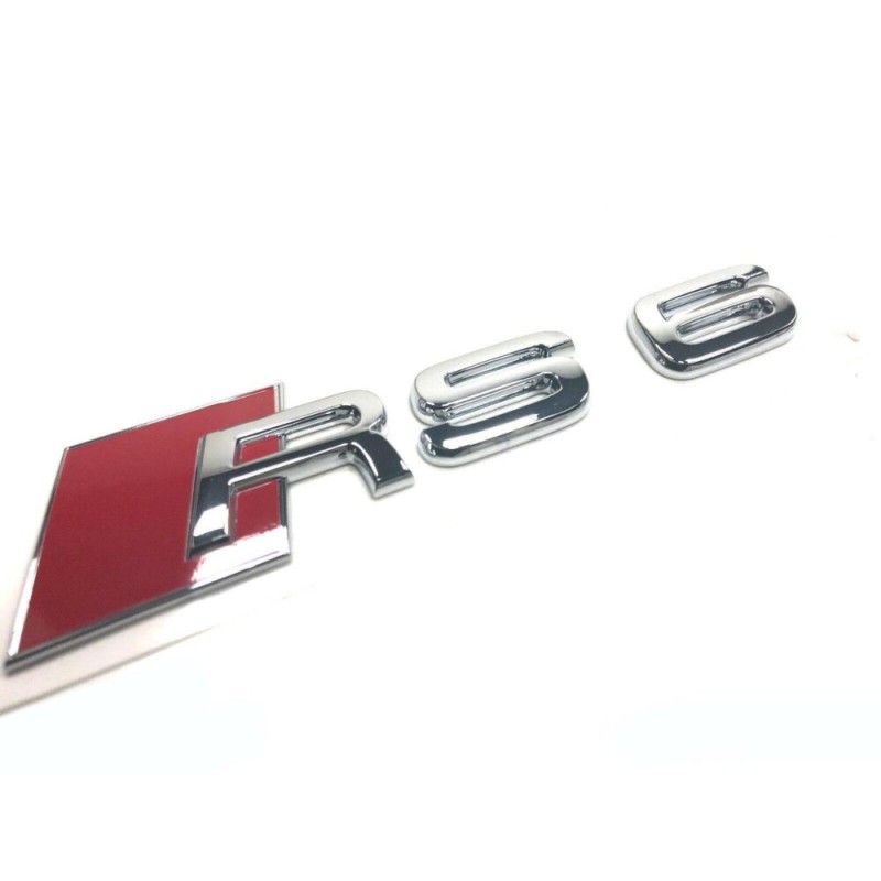 Emblème Logo Audi RS6 Rouge Chromé Brillant 4B08537402ZZ