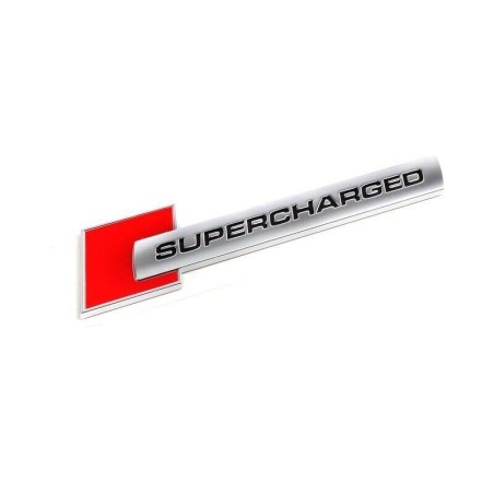 Emblème Audi SUPERCHARGED Chromé pour Aile Emblème Audi SUPERCHARGED Chromé pour Aile