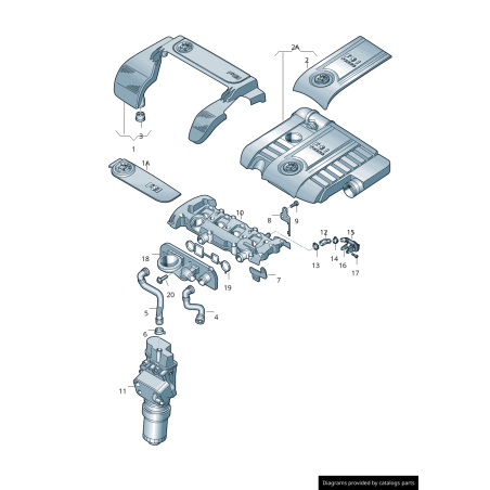 Soupape de Régulation de Pression pour Ventilation du Carter 2.0 TFSI - Audi VW Skoda Seat
