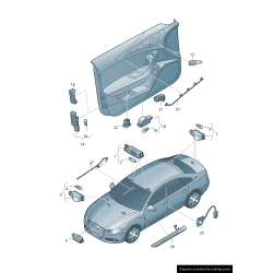Audi Éclairage de Proximité Droit Poignée de Porte Extérieure LED Avant Arrière 4H0947134B