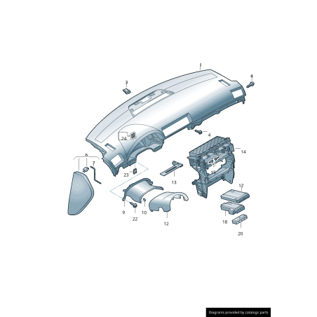 Support Radio Doppel DIN Original Audi A4 8E S4 RS4 8E0858005F