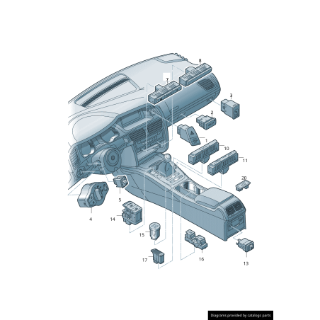 Commande de Sélection de Conduite Noire pour Audi A4 8K, A5 8T, Q5 8R Commande de Sélection de Conduite Noire pour Audi A4 8K, A5 8T, Q5 8R