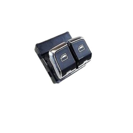 Interrupteur de Lève-Vitre Audi Original 2x Chromé Aluminium Noir