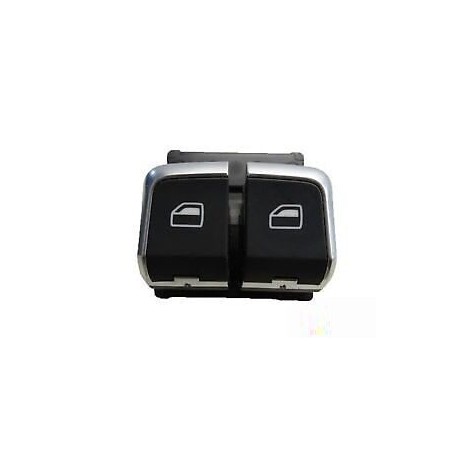Interrupteur de Lève-Vitre Audi Original 2x Chromé Aluminium Noir