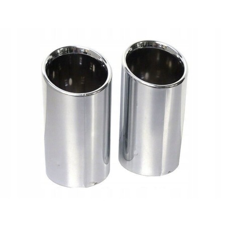 Ensemble d'embouts d'échappement sport gauche & droite Original Audi A4 B9 8W Chromé