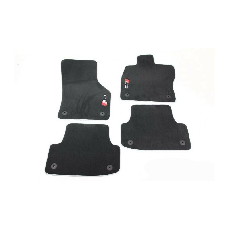Ensemble de Tapis de Sol en Velours "S3" pour Audi A3 S3 8V Ensemble de Tapis de Sol en Velours "S3" pour Audi A3 S3 8V