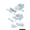 Emblème de Calandre Audi Anneaux Chromés 8D0853605 Emblème de Calandre Audi Anneaux Chromés 8D0853605