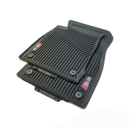 Tapis de sol en caoutchouc tout temps pour Audi S5 (B9) Cabrio / Coupé - Ensemble de 2 pièces Tapis de sol en caoutchouc tout temps pour Audi S5 (B9) Cabrio / Coupé - Ensemble de 2 pièces