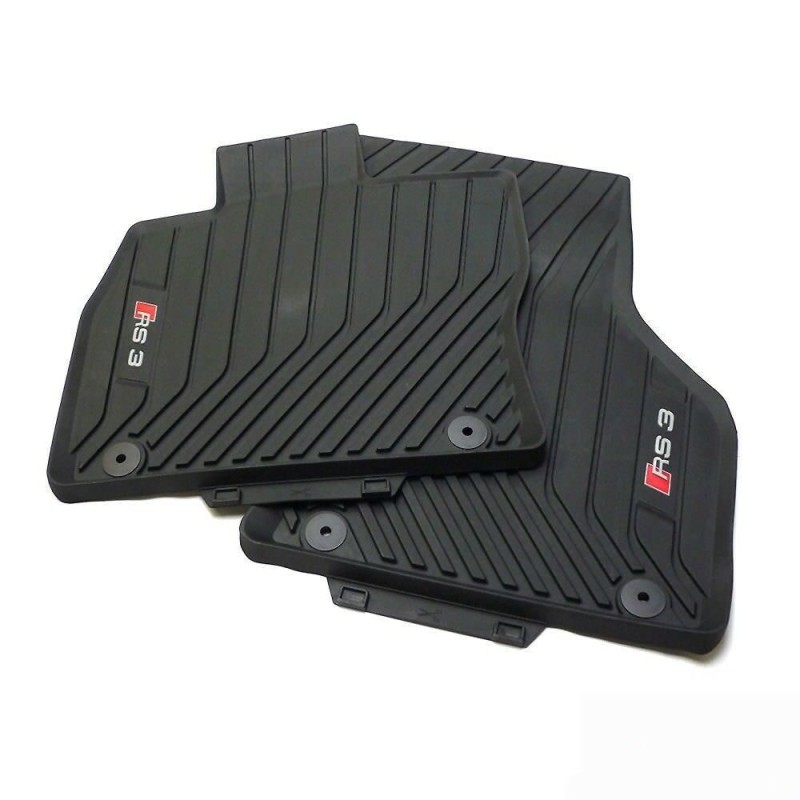 Tapis de sol en caoutchouc avant Audi RS3 (8V) noir - Lot de 2 tapis toutes saisons 8V6061221041
