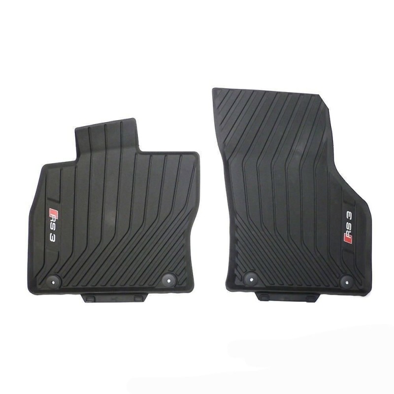 Tapis de sol en caoutchouc avant Audi RS3 (8V) noir - Lot de 2 tapis toutes saisons 8V6061221041