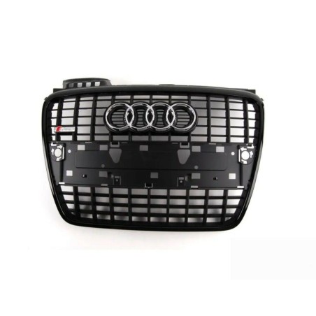 Grille de calandre Audi A4 8E S-Line RS4 chromée noir brillant