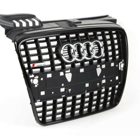 Grille de calandre Audi A4 8E S-Line RS4 chromée noir brillant