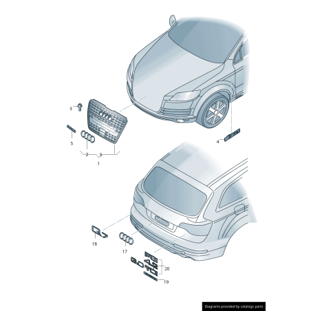 Calandre Tuning Audi Q7 4L Finition Piano Calandre Tuning Audi Q7 4L Finition Piano