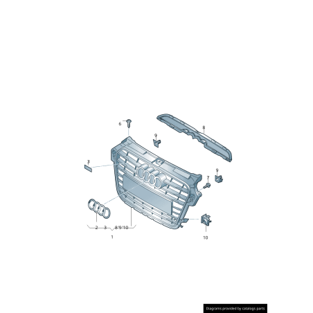 Emblème Avant Chromé Audi S1 pour Calandre Emblème Avant Chromé Audi S1 pour Calandre