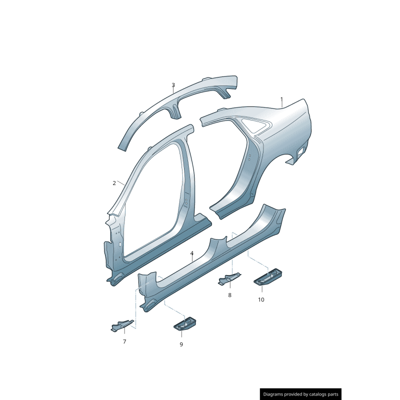 Bouchon noir pour support de cric avant Audi A6 (C6 4F) original