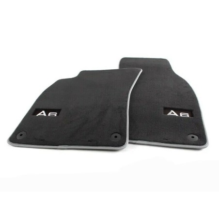 Tapis de Sol Premium en Velours Original pour Audi A6 (C6 4F), Ensemble Avant 2 Pièces