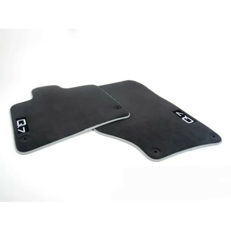 Tapis de Sol Premium Audi Q7 (4L) Velours 2 Pièces Avant Soul Argenté
